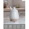 imagefamiware Milkyway Ceramic Sugar and Creamer Set 10oz Sugar Bowl ampamp 13oz Creamer Set  Stoneware Milk Pitcher ampamp Sugar Dispenser for Coffee Bar Kitchen or Countertop Coffee Serving Set Light GrayLight Gray