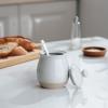 imagefamiware Milkyway Ceramic Sugar and Creamer Set 10oz Sugar Bowl ampamp 13oz Creamer Set  Stoneware Milk Pitcher ampamp Sugar Dispenser for Coffee Bar Kitchen or Countertop Coffee Serving Set Light GrayLight Gray