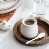 imagefamiware Milkyway Ceramic Sugar and Creamer Set 10oz Sugar Bowl ampamp 13oz Creamer Set  Stoneware Milk Pitcher ampamp Sugar Dispenser for Coffee Bar Kitchen or Countertop Coffee Serving Set Light GrayWhite