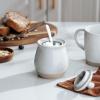 imagefamiware Milkyway Ceramic Sugar and Creamer Set 10oz Sugar Bowl ampamp 13oz Creamer Set  Stoneware Milk Pitcher ampamp Sugar Dispenser for Coffee Bar Kitchen or Countertop Coffee Serving Set Light GrayLight Gray