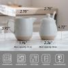 imagefamiware Milkyway Ceramic Sugar and Creamer Set 10oz Sugar Bowl ampamp 13oz Creamer Set  Stoneware Milk Pitcher ampamp Sugar Dispenser for Coffee Bar Kitchen or Countertop Coffee Serving Set Light GrayLight Gray