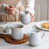 imagefamiware Milkyway Ceramic Sugar and Creamer Set 10oz Sugar Bowl ampamp 13oz Creamer Set  Stoneware Milk Pitcher ampamp Sugar Dispenser for Coffee Bar Kitchen or Countertop Coffee Serving Set Light GrayLight Gray
