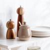 imagefamiware Milkyway Ceramic Sugar and Creamer Set 10oz Sugar Bowl ampamp 13oz Creamer Set  Stoneware Milk Pitcher ampamp Sugar Dispenser for Coffee Bar Kitchen or Countertop Coffee Serving Set Light GrayCinnamon Brown