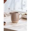 imagefamiware Milkyway Ceramic Sugar and Creamer Set 10oz Sugar Bowl ampamp 13oz Creamer Set  Stoneware Milk Pitcher ampamp Sugar Dispenser for Coffee Bar Kitchen or Countertop Coffee Serving Set Light GrayCinnamon Brown