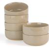 imagefamiware Milkyway Cereal Bowl Soup Bowls for 4 25 Ounce Bowls Set for Kitchen Bowl Set for Cereal Soup Rice Pasta Salad Oatmeal WhiteCinnamon Brown
