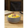 imagefamiware Milkyway Cereal Bowl Soup Bowls for 4 25 Ounce Bowls Set for Kitchen Bowl Set for Cereal Soup Rice Pasta Salad Oatmeal WhiteDark Gray