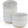 imagefamiware Milkyway Cereal Bowl Soup Bowls for 4 25 Ounce Bowls Set for Kitchen Bowl Set for Cereal Soup Rice Pasta Salad Oatmeal WhiteLight Gray