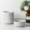 imagefamiware Milkyway Cereal Bowl Soup Bowls for 4 25 Ounce Bowls Set for Kitchen Bowl Set for Cereal Soup Rice Pasta Salad Oatmeal WhiteLight Gray