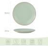 imagefamiware Milkyway Dinner Plates 1024 inch Plates for 6 Stoneware Dessert Plates Dish Set for Kitchen Reactive Glaze Plate Set Microwave and Dishwasher Safe Light PinkLight Green
