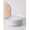 imagefamiware Milkyway Dinner Plates 1024 inch Plates for 6 Stoneware Dessert Plates Dish Set for Kitchen Reactive Glaze Plate Set Microwave and Dishwasher Safe Light PinkLight Gray