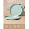 imagefamiware Milkyway Dinner Plates 1024 inch Plates for 6 Stoneware Dessert Plates Dish Set for Kitchen Reactive Glaze Plate Set Microwave and Dishwasher Safe Light PinkLight Green