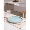 imagefamiware Milkyway Dinner Plates 1024 inch Plates for 6 Stoneware Dessert Plates Dish Set for Kitchen Reactive Glaze Plate Set Microwave and Dishwasher Safe Light PinkLight Blue