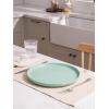 imagefamiware Milkyway Dinner Plates 1024 inch Plates for 6 Stoneware Dessert Plates Dish Set for Kitchen Reactive Glaze Plate Set Microwave and Dishwasher Safe Light PinkLight Green