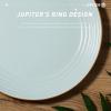 imagefamiware Milkyway Dinner Plates 1024 inch Plates for 6 Stoneware Dessert Plates Dish Set for Kitchen Reactive Glaze Plate Set Microwave and Dishwasher Safe Light PinkLight Blue