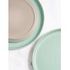 imagefamiware Milkyway Dinner Plates 1024 inch Plates for 6 Stoneware Dessert Plates Dish Set for Kitchen Reactive Glaze Plate Set Microwave and Dishwasher Safe Light PinkLight Green