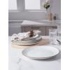 imagefamiware Milkyway Dinner Plates 1024 inch Plates for 6 Stoneware Dessert Plates Dish Set for Kitchen Reactive Glaze Plate Set Microwave and Dishwasher Safe Light PinkWhite