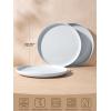 imagefamiware Milkyway Dinner Plates 1024 inch Plates for 6 Stoneware Dessert Plates Dish Set for Kitchen Reactive Glaze Plate Set Microwave and Dishwasher Safe Light PinkLight Gray