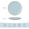 imagefamiware Milkyway Dinner Plates 1024 inch Plates for 6 Stoneware Dessert Plates Dish Set for Kitchen Reactive Glaze Plate Set Microwave and Dishwasher Safe Light PinkLight Blue