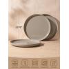imagefamiware Milkyway Dinner Plates 1024 inch Plates for 6 Stoneware Dessert Plates Dish Set for Kitchen Reactive Glaze Plate Set Microwave and Dishwasher Safe Light PinkCinnamon Brown