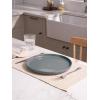 imagefamiware Milkyway Dinner Plates 1024 inch Plates for 6 Stoneware Dessert Plates Dish Set for Kitchen Reactive Glaze Plate Set Microwave and Dishwasher Safe Light PinkDark Gray