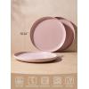 imagefamiware Milkyway Dinner Plates 1024 inch Plates for 6 Stoneware Dessert Plates Dish Set for Kitchen Reactive Glaze Plate Set Microwave and Dishwasher Safe Light PinkLight Pink