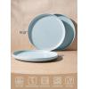 imagefamiware Milkyway Dinner Plates 1024 inch Plates for 6 Stoneware Dessert Plates Dish Set for Kitchen Reactive Glaze Plate Set Microwave and Dishwasher Safe Light PinkLight Blue