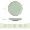 imagefamiware Milkyway Dinner Plates 1024 inch Plates for 6 Stoneware Dessert Plates Dish Set for Kitchen Reactive Glaze Plate Set Microwave and Dishwasher Safe Light PinkLight Green