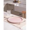 imagefamiware Milkyway Dinner Plates 1024 inch Plates for 6 Stoneware Dessert Plates Dish Set for Kitchen Reactive Glaze Plate Set Microwave and Dishwasher Safe Light PinkLight Pink