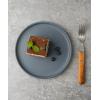 imagefamiware Milkyway Dinner Plates 1024 inch Plates for 6 Stoneware Dessert Plates Dish Set for Kitchen Reactive Glaze Plate Set Microwave and Dishwasher Safe Light PinkMatte Charcoal