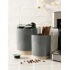 imagefamiware Milkyway Kitchen Utensil Holder for Countertop 72quot58quot Ceramic Cooking Utensil Crocks for Counter Utensil Organizer for Spatula ampamp Spoon Kitchen Decor Set of 2 WhiteDark Gray