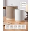 imagefamiware Milkyway Kitchen Utensil Holder for Countertop 72quot58quot Ceramic Cooking Utensil Crocks for Counter Utensil Organizer for Spatula ampamp Spoon Kitchen Decor Set of 2 WhiteCinnamon Brown and White