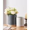 imagefamiware Milkyway Kitchen Utensil Holder for Countertop 72quot58quot Ceramic Cooking Utensil Crocks for Counter Utensil Organizer for Spatula ampamp Spoon Kitchen Decor Set of 2 WhiteDark Gray and White