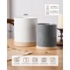 imagefamiware Milkyway Kitchen Utensil Holder for Countertop 72quot58quot Ceramic Cooking Utensil Crocks for Counter Utensil Organizer for Spatula ampamp Spoon Kitchen Decor Set of 2 WhiteWhite and Dark Gray
