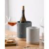 imagefamiware Milkyway Kitchen Utensil Holder for Countertop 72quot58quot Ceramic Cooking Utensil Crocks for Counter Utensil Organizer for Spatula ampamp Spoon Kitchen Decor Set of 2 WhiteDark Gray and White