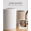 imagefamiware Milkyway Kitchen Utensil Holder for Countertop 72quot58quot Ceramic Cooking Utensil Crocks for Counter Utensil Organizer for Spatula ampamp Spoon Kitchen Decor Set of 2 WhiteWhite and Cinnamon Brown