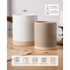 imagefamiware Milkyway Kitchen Utensil Holder for Countertop 72quot58quot Ceramic Cooking Utensil Crocks for Counter Utensil Organizer for Spatula ampamp Spoon Kitchen Decor Set of 2 WhiteWhite and Cinnamon Brown