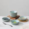 imagefamiware Nature Ceramic Soy Sauce Dish Dipping Bowls Set of 6 3 oz Dipping Sauce BowlsDishesCupsPlates Small Serving Bowls for Side Dishes Condiments Sushi Appetizer Dessert Snowy WhiteVerdure