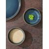 imagefamiware Nature Ceramic Soy Sauce Dish Dipping Bowls Set of 6 3 oz Dipping Sauce BowlsDishesCupsPlates Small Serving Bowls for Side Dishes Condiments Sushi Appetizer Dessert Snowy WhiteMidnight Blue