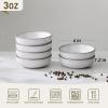 imagefamiware Nature Ceramic Soy Sauce Dish Dipping Bowls Set of 6 3 oz Dipping Sauce BowlsDishesCupsPlates Small Serving Bowls for Side Dishes Condiments Sushi Appetizer Dessert Snowy WhiteSnowy White