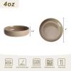 imagefamiware Nature Ceramic Soy Sauce Dish Dipping Bowls Set of 6 3 oz Dipping Sauce BowlsDishesCupsPlates Small Serving Bowls for Side Dishes Condiments Sushi Appetizer Dessert Snowy WhiteCinnamon Brown
