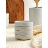 imagefamiware Nature Ceramic Soy Sauce Dish Dipping Bowls Set of 6 3 oz Dipping Sauce BowlsDishesCupsPlates Small Serving Bowls for Side Dishes Condiments Sushi Appetizer Dessert Snowy WhiteLight Gray
