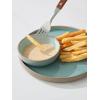 imagefamiware Nature Ceramic Soy Sauce Dish Dipping Bowls Set of 6 3 oz Dipping Sauce BowlsDishesCupsPlates Small Serving Bowls for Side Dishes Condiments Sushi Appetizer Dessert Snowy WhiteVerdure