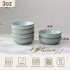 imagefamiware Nature Ceramic Soy Sauce Dish Dipping Bowls Set of 6 3 oz Dipping Sauce BowlsDishesCupsPlates Small Serving Bowls for Side Dishes Condiments Sushi Appetizer Dessert Snowy WhiteVerdure