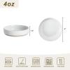 imagefamiware Nature Ceramic Soy Sauce Dish Dipping Bowls Set of 6 3 oz Dipping Sauce BowlsDishesCupsPlates Small Serving Bowls for Side Dishes Condiments Sushi Appetizer Dessert Snowy WhiteWhite