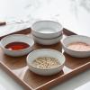 imagefamiware Nature Ceramic Soy Sauce Dish Dipping Bowls Set of 6 3 oz Dipping Sauce BowlsDishesCupsPlates Small Serving Bowls for Side Dishes Condiments Sushi Appetizer Dessert Snowy WhiteSnowy White