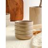 imagefamiware Nature Ceramic Soy Sauce Dish Dipping Bowls Set of 6 3 oz Dipping Sauce BowlsDishesCupsPlates Small Serving Bowls for Side Dishes Condiments Sushi Appetizer Dessert Snowy WhiteCinnamon Brown