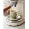 imagefamiware Ocean Espresso Cups with Saucers Set of 4 334oz Espresso Cup Set Coffee Mug Set for Latte Macchiato Stoneware Demitasse Cups Set for Cafe MicrowaveampampDishwasher Safe Vanilla WhiteSage Green