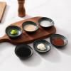 imagefamiware Ocean Soy Sauce Dishes of 6 Oval Dipping Sauce CupsBowlsDishes for Kitchen 21oz Ceramic Small Bowls for Side Dishes Appetizers Snacks and Sushi Dishwasher Safe Vanilla WhiteDeep Forest