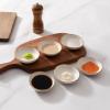 imagefamiware Ocean Soy Sauce Dishes of 6 Oval Dipping Sauce CupsBowlsDishes for Kitchen 21oz Ceramic Small Bowls for Side Dishes Appetizers Snacks and Sushi Dishwasher Safe Vanilla WhiteCappuccino White