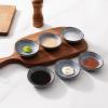 imagefamiware Ocean Soy Sauce Dishes of 6 Oval Dipping Sauce CupsBowlsDishes for Kitchen 21oz Ceramic Small Bowls for Side Dishes Appetizers Snacks and Sushi Dishwasher Safe Vanilla WhiteBlue